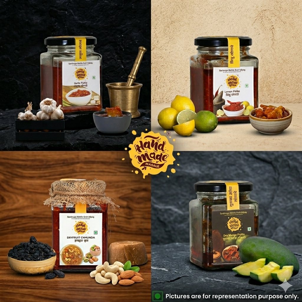 Ghar Ka Swad Pickle Combo – 4 Flavours Pack (300g Each)