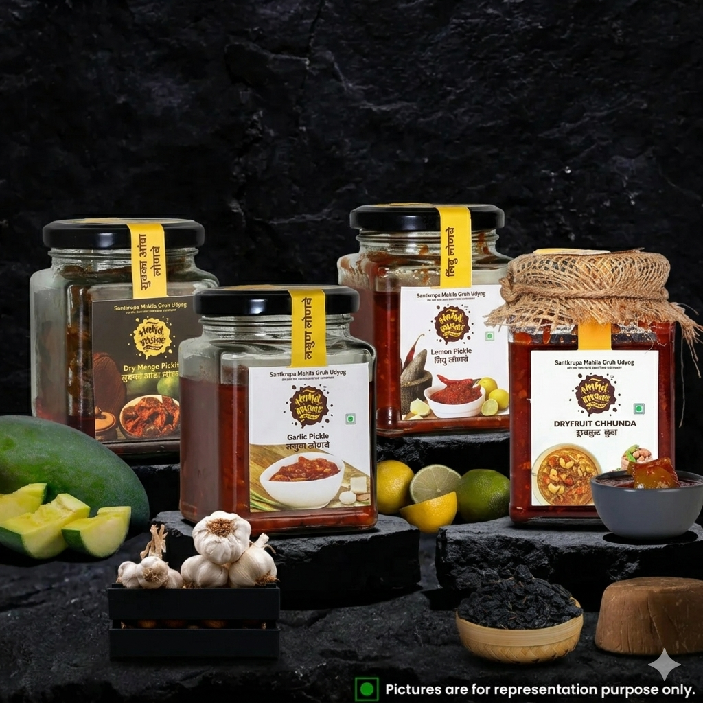 Ghar Ka Swad Pickle Combo – 4 Flavours Pack (300g Each)